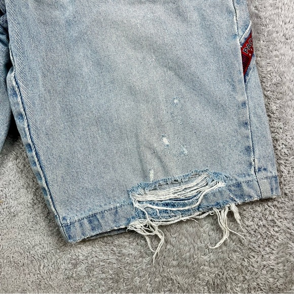 Paco Men's 30 Distressed Carpenter Jean Shorts Denim‎ Hip Hop Baggy Y2K Vintage - Picture 2 of 16